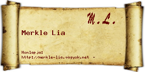Merkle Lia névjegykártya